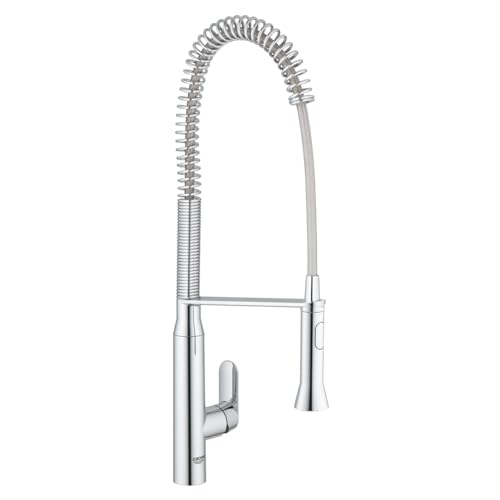 Grohe K7 - Grifo de cocina, caño alto, cabezal profesional, acabado Grohe StarLight (32950000)