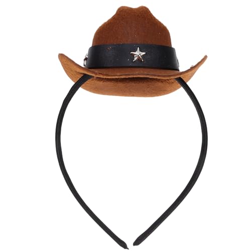 Serrage-Tête Chapeau Haut-de-Forme Vintage accessoire cheveux marron pour fête