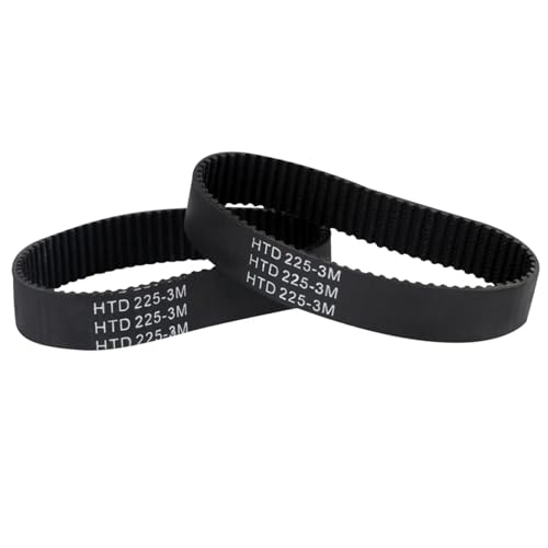 2 Courroies Haute Résistance HTD 225-3M-17 75 Pour Ponceuse a Bande Compatible Avec Bosch PBS75A-GBS75A-GBS75AE Silvercrest Parkside Pebs 900.