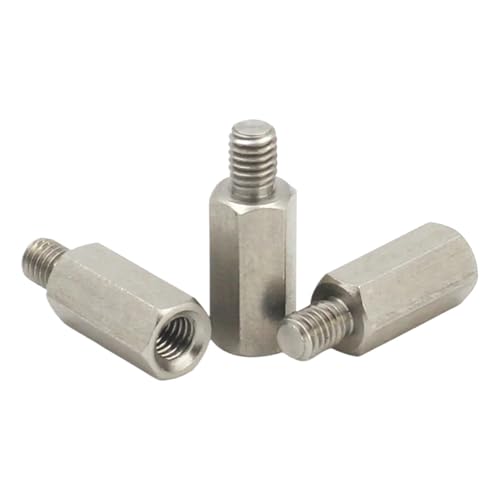 10個 304 ステンレス鋼 M2 M2.5 六角スタンドオフ オス-メス スタンドオフ スペーサー ネジ(8mm,M2.5xL plus6 (10PCS))