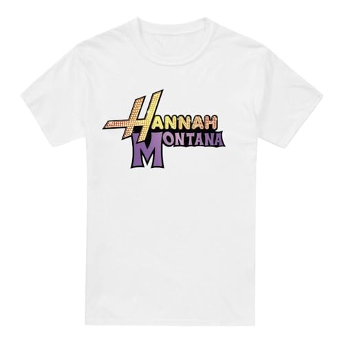 Photo de Lethal Tongue Disney Camp Rock Hannah Montana Logo Ladies T Shirt, White, Blanc, L Mixte
