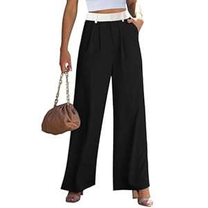 GRAPENT Wide Leg Pants for Women Work Business Casual High Waisted Dress Pants Flowy Trousers Office
