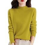 Warm Cashmere Sweaters for Women Mock Turtleneck Long Sleeve Dressy Casual Pullover Tops Winter Soft Knit Sweater