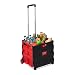 Produktbild Relaxdays Einkaufstrolley klappbar, Teleskop-Griff, 2 Gummi Rollen, bis 35 kg, Shopping Trolley, Aluminium, ABS, rot Einkaufstrolleys 98 x 45,5 x 37 cm Rot