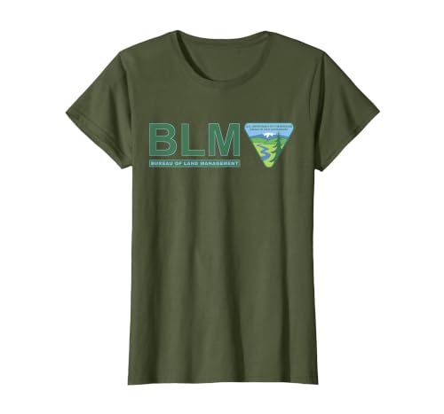 The Original BLM - Bureau of Land Management (Color) T-Shirt, Women, Olive Green, Small