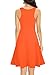 Missufe Women's Sleeveless Racerback Flared Casual Plain Tank Short Dress (Neon Orange, Large)