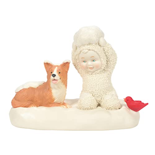 Department 56 Snowbabies Christmas Memories a Corgi Christmas Figurine, 3.78 Inch, Multicolor