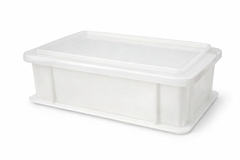 Deckmann 1 Pizzaballenbox + 1 Deckel - kleine Variante für kleinere Kühlschränke 31x21x12cm | Made in Italy | Gärbox, Teigwanne für Pizzateig | Teigbox für Pizzaballen, Pizzateigbehälter