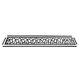 RED DECO Dekorative Klinge, Aluminium Holz, Grau, Unique