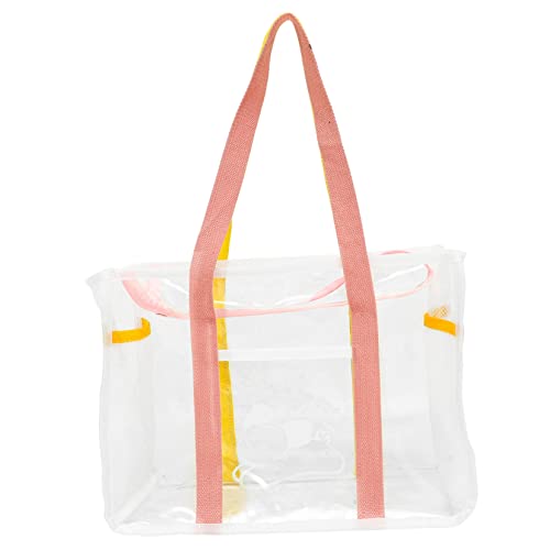 LIFKOME bolso Impermeable vacaciones largo Ligero la bolsa grande storage bags handbag shopping bag sports bag travel bag pequeña bolsa de playa neceser de playa de polivinilo rosa