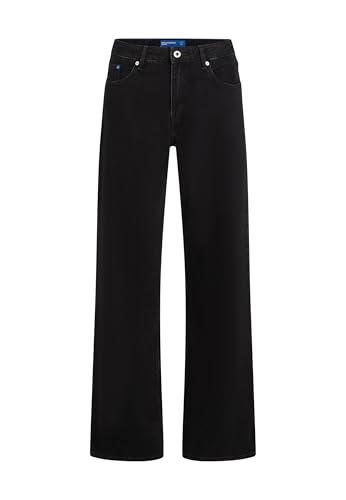 Jean Karl Lagerfeld pour Femme, Taille Mi-Haute, Coupe Décontractée, Jambe Décontractée, Noir, 2732