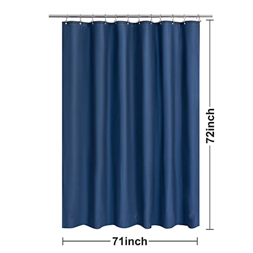 Image of Barossa Design Navy Shower Curtain Liner - Premium PEVA Shower Liner for Bathroom, BPA & PVC Free, No Chemical Smell, Lightweight Standard Size Bath Curtain with 3 Magnets, Metal Grommets - Navy Blue
