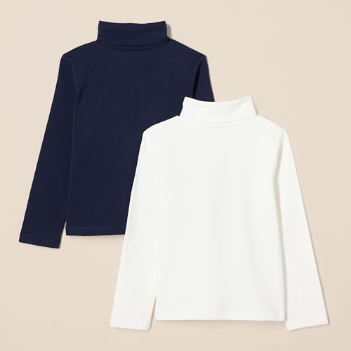 Amazon Essentials Girls' Turtleneck T-Shirt, Pack of 22