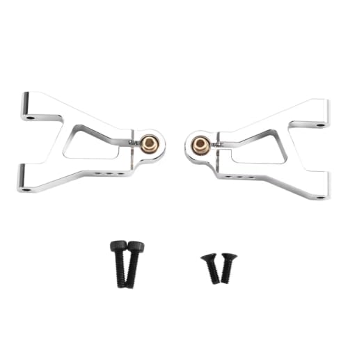 Pièces d'amélioration voitures RC bras oscillant inférieur avant métal argent pour 14303