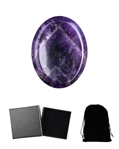 UYRVAPE Piedra del Pulgar, Améthyste Piedra Natural Piedras, Cristales, Forma de Gota Chakra Stones, Cuarzo Healing Crystals, Meditación Piedras Preciosas, Reiki, para Yoga, Equilibrio de Chakras
