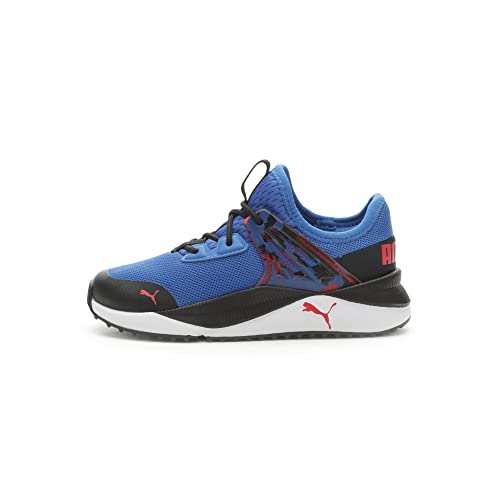 Puma Pacer Future Sneaker, Victoria Blue Black-High Risk Red, 5.5 US Unisex Big Kid