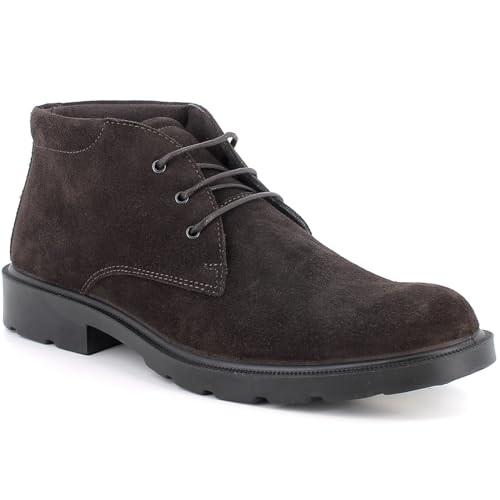 Alpine Swiss Elio Mens Suede Chukka Boots Waterproof Technology Made in Italy Shock Absorbing Outsoles BRN 10