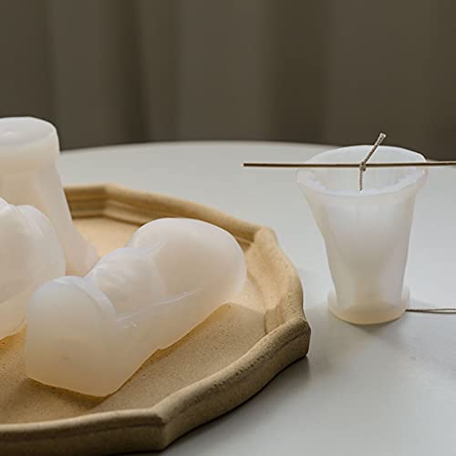 JIUYECAO Kreative Aromatherapie-Kerzenform, 3D-Eisberg, Hochzeitskleid, Kerze, Silikon, Seifenherstellung, Kuchen… – Bild 3