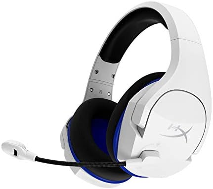 HyperX Cloud Stinger Core – Wireless Gaming Headset, for PS4, PS5, PC, Lightweight, Durable Steel Sliders, Noise-Cancelling Microphone – White