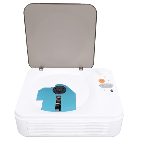 MENDUNER Reproductor de CD Bluetooth con Altavoces Duales, Reproductor de CD Portátil Retro con USB AUX, Control Remoto y Conector para Auriculares, Batería de 2600 MAh