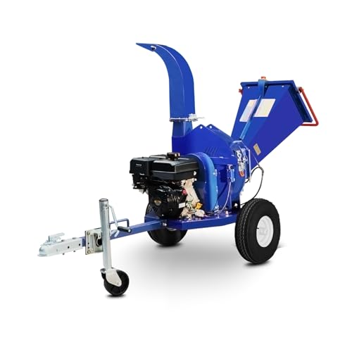 5 Inch 420cc 15HP Gas Wood Chipper with Towable Features