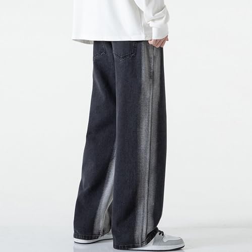 Baggy Jeans for Men Plus Size Jeans Drawstring Loose Fit Cargo Denim Pants Hip Hop Wide Leg Joggers4