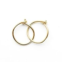 Algopix Similar Product 6 - Tiny 14K Yellow Gold Fill Hoops