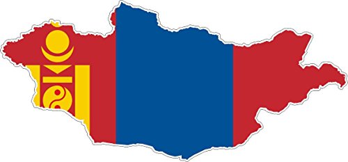 Akachafactory Autocollant Sticker adhesif Voiture Vinyle Drapeau Carte Mongolie