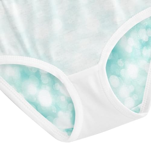 Girls Underwear, Aqua Blue Dots Toddler Panties, Cotton Girls Underwear, 2T–8 Years4