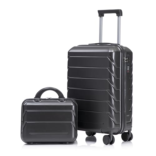Image of 20+14 Inch Hardshell Luggages, Lightweight ABS Suitcase with Spinner Wheels