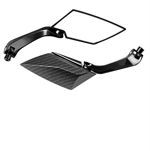Rétroviseur moto 8mm 10mm en fibre de carbone pour scooter et vélo de rue