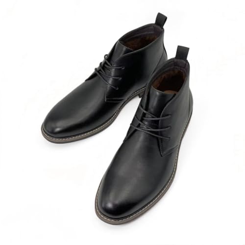 Finishing & Sewing Men's Classic Dress Casual Chukka Boots Lace Up Desert Ankle Boots2