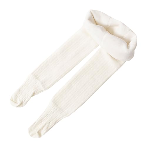 Baby Girls Cable Knit Tights Comfy Fleece Lined Warm Leggings Stockings Infants Toddlers Soft Cotton Pantyhose for Winter