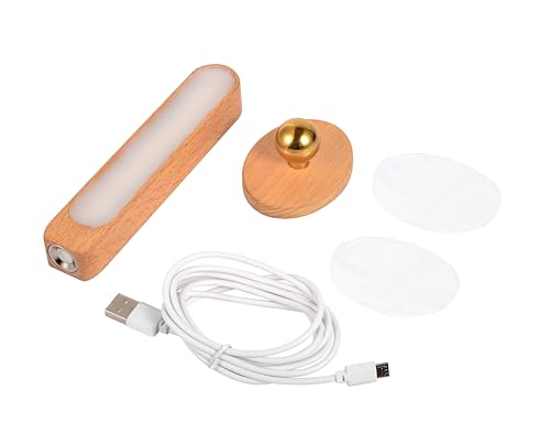 Image of Wooden Led Light Rotatable Magnetic Rechargeable Battery Operated Touch Control Gifts for Girls Boys Kids Classmate Book Light for Reading Stepless Dimming Brightness