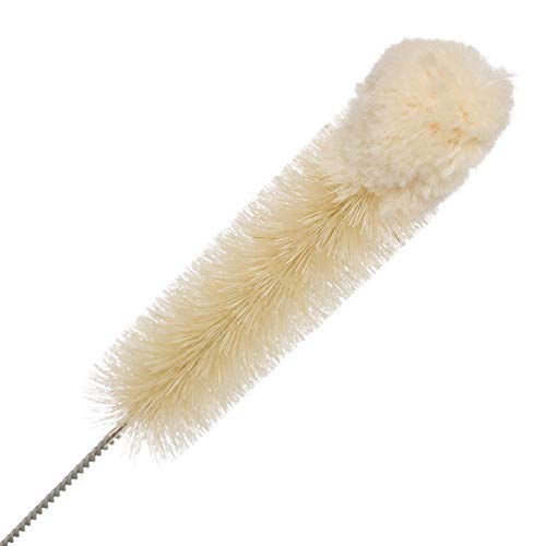 Image of REDECKER Wool Tip Bottle Cleaning Brush Set with Pig Hair Bristles and Wire Handles, Set of 5, Various Sizes, Made in Germany - Bottle Cleaner Brush - Bottle Brush Soft Tip