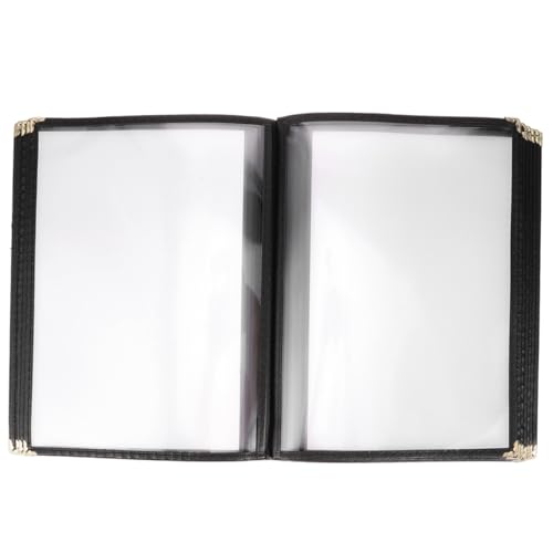 HOMOCONO Sturdy PVC Menu Cover 14 Pages Restaurant Menu Holder A4 Size Water-Resistant Stain-Proof DIY Menu