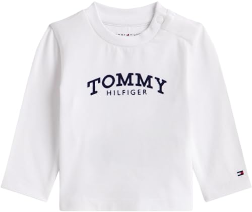 Tommy Hilfiger Newborn MONOTYPE Logo tee L/S KN0KN02147 White (White) 18 Month
