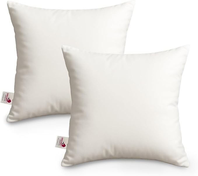 Cushion Inserts, 15 x 15 Inch, Set of 2 Hollow Fiber Fill | Soft Microfiber Casing, White Fluffy Hotel Quality Square Pillow-image-11