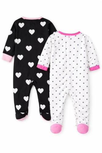 Image of TuddyBuddy Baby Girl's Cotton Printed Full Sleeves Sleepsuit /Footed Rompers for Baby Girl