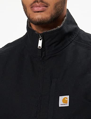 Carhartt Men's 104277 Washed Duck Mock Neck Vest - Sherpa Lined2