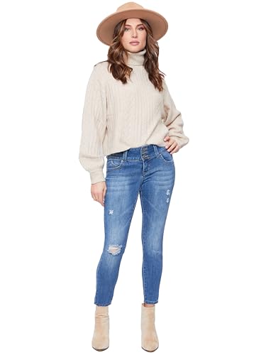 Royalty For Me Womens Women's Petite Sustainable Wannabettabutt Mid Rise Jeans4