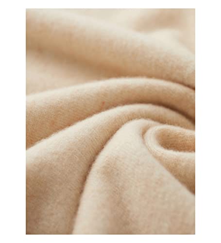 Pull en cachemire col V homme Haitpant veste laine tricot épais vêtement chaud beige M
