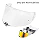 VCOROS Motorradhelm Visier,Motorrad Windschutz Helm Objektiv Visier,Helmvisier für FF811/VECTOR II/Citation II,Vollgesichts Helmlinsenvisier Motorradhelm Zube (Transparent)