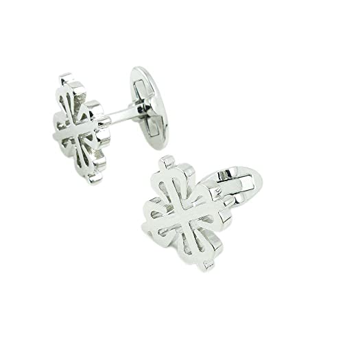 Cufflinks Cuff Links Classic Fashion Jewelry Party Gift Wedding 115020 Silver Flower Clover