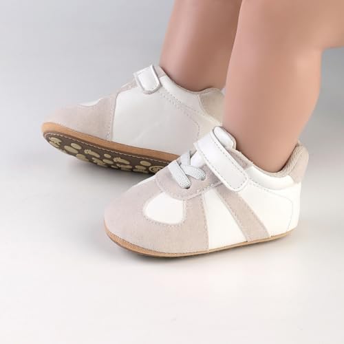 Image of Baby Boys Girls Sneakers Toddler Non-Slip Soft Rubber Sole First Walking Shoes Infant Newborn Crib Dress Shoes
