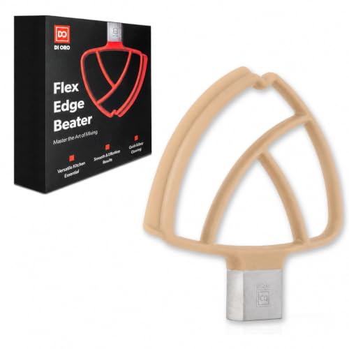 Image of DI ORO Flex Edge Beater for KitchenAid Tilt-Head Mixer, 4.5-5 Qt, Cream