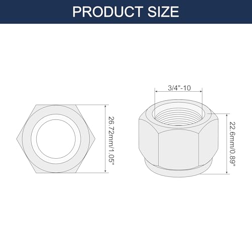 Écrous d'arrêt en nylon 1,9 cm uxcell pour bloquer durablement les fixations de chantier