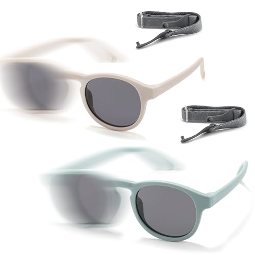 Jortmrd 2 Stück Sonnenbrille Baby, UV400 Schutz Sonnenbrille Kinder, Baby...