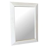 Marque: L'Héritier Du Temps L\'Héritier Du Temps Miroir Diane Glace Format Portrait Décoration Murale Rectangulaire en Pin Vieilli Patiné Blanc 5x67x95cm