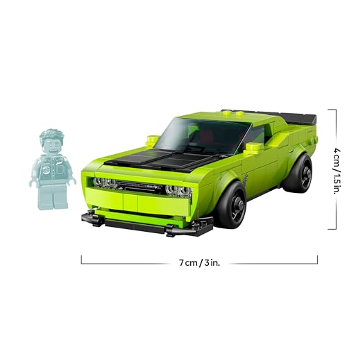 Speed Champions Sports Car Dodge Challenger SRT Hellcat - Modellino di Auto da Corsa - Macchina Giocattolo con Minifigure del Pilota - Regalo da Collezione per Bambini da 9 Anni - 77237 - Lego - Immagine 2